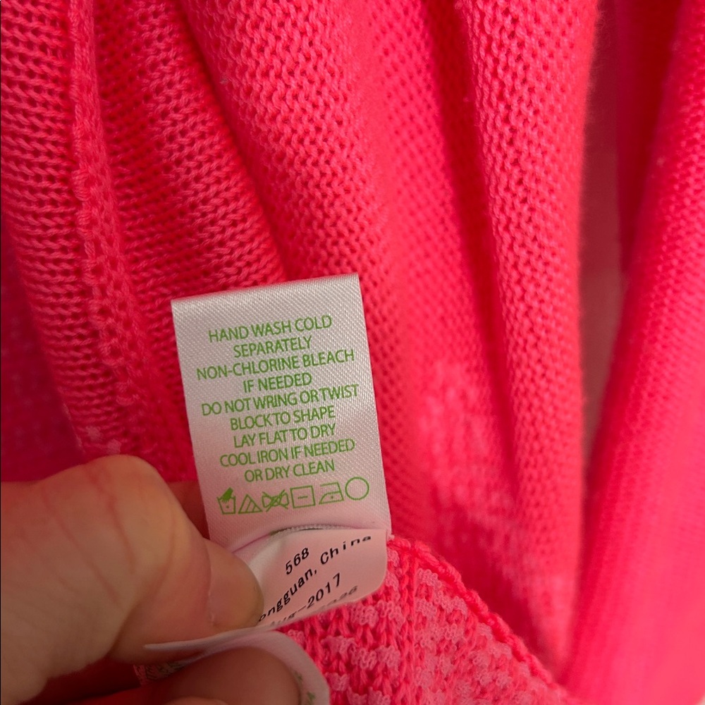 Lilly Pulitzer Tatum Cardigan Sweater in Pascha Pink size Large - Picture 5 of 6